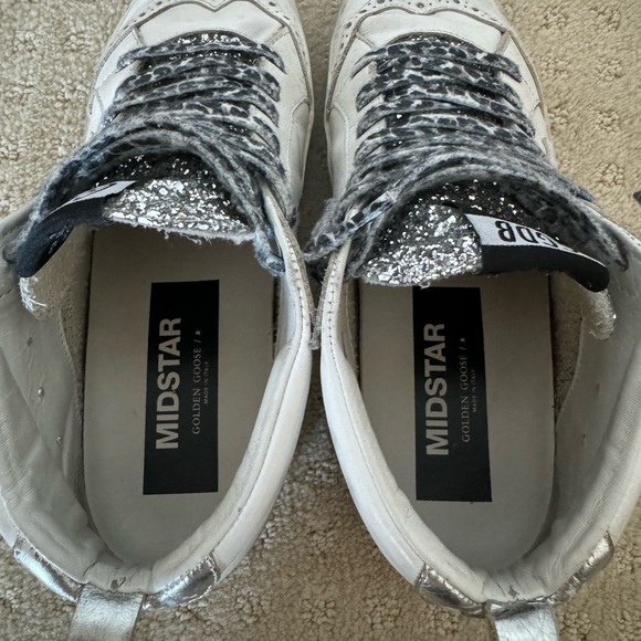 Golden Goose Midstar Wing Tip Glitter Sneakers - Sz 39/9 - Picture 6 of 12